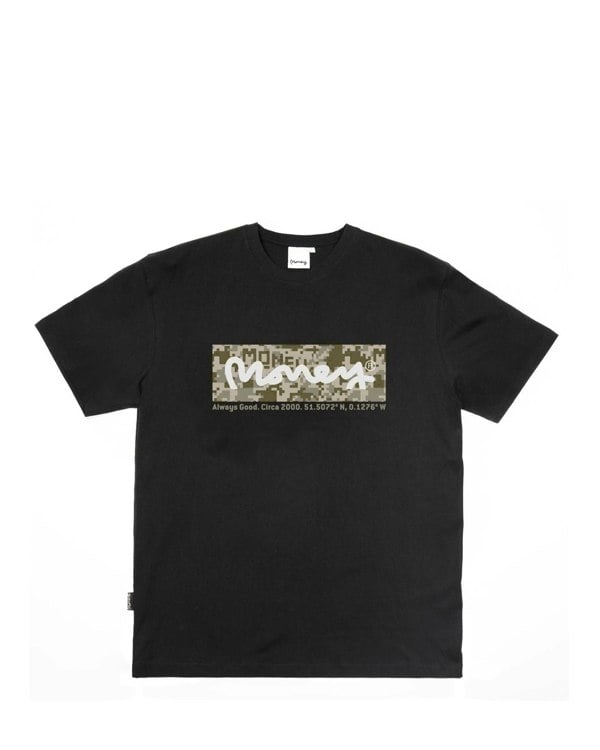 Money Digi Camo Tee - Black