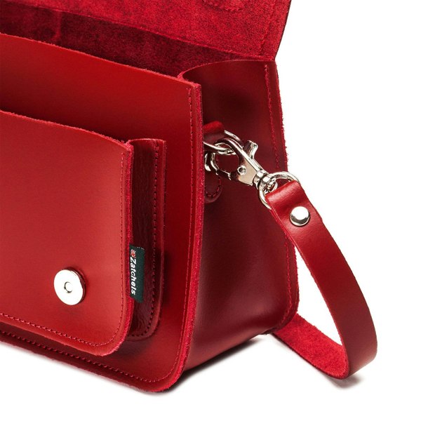 Zatchels Handmade Leather Micro Satchel - Red