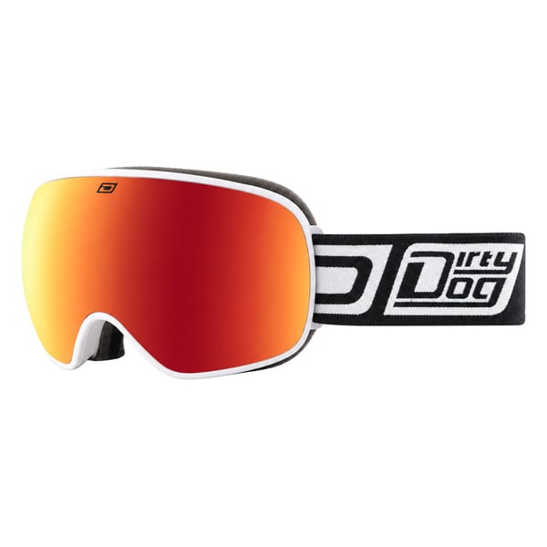 Dirty Dog MUTANT 2.0 - White with Red Fusion Mirror & Yellow Lens