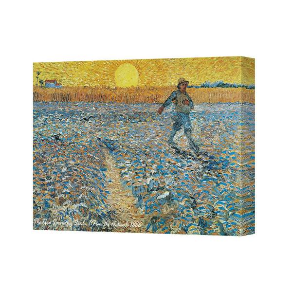 Benjamin Tate Design Sunlit Wheat Field Canvas Print With Figure Impressionist Style