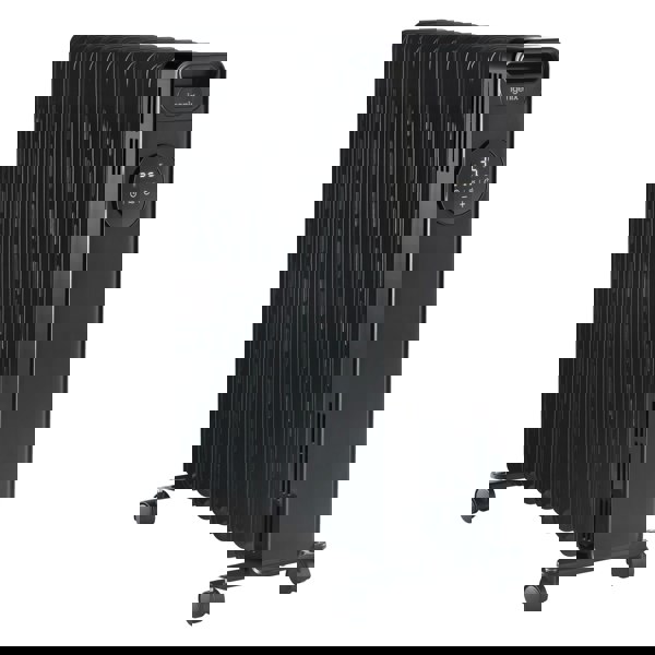 igenix Digital Oil Filled Radiator, 2.5kW/2500W, Overheat Protection, Black