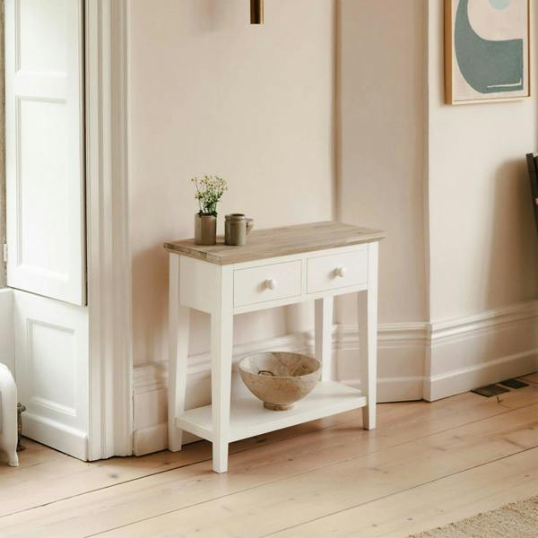 Statement Furniture Florence Small Console Table with 2 Drawers and Shelf