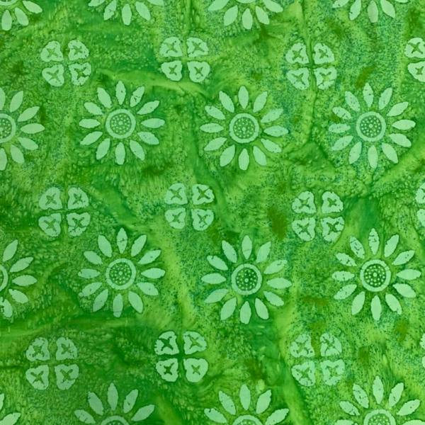 Minerva Cotton Batik Dressmaking & Quilting Fabric per metre, 110cm / 43" Wide - Green