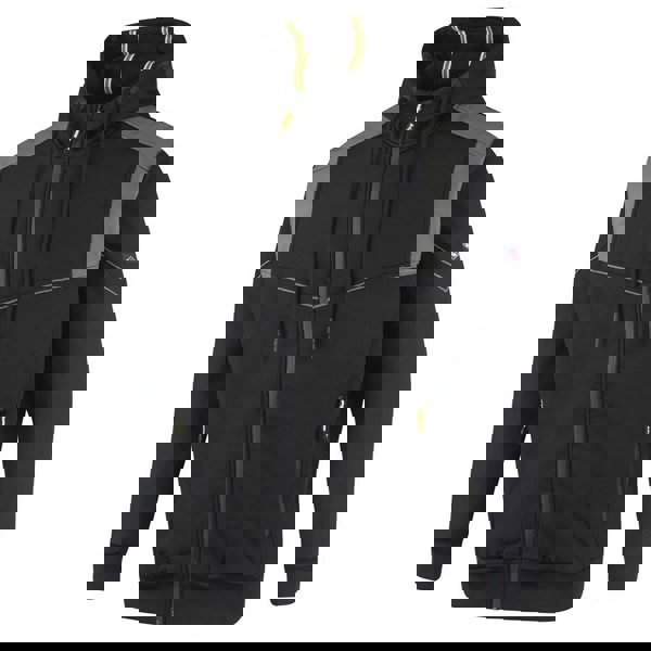 Lee Cooper Mens Reflective Hooded Jacket - Black