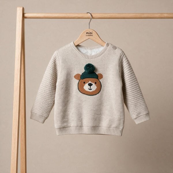 Mini Cuddles Bear Sweater (Cream)