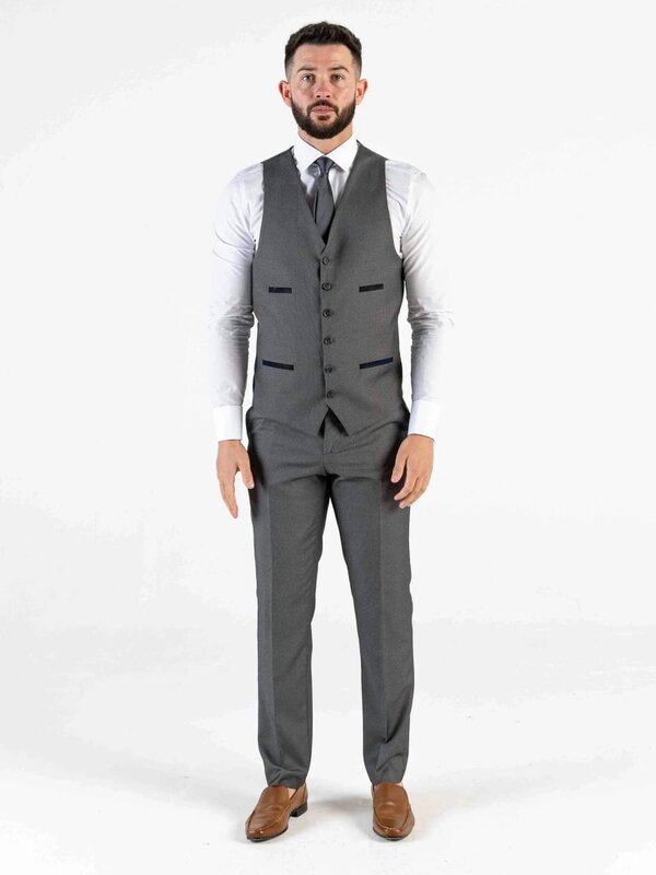 V2 Classic Oliver - Grey Three Piece Suit