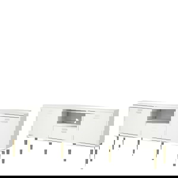 Furniture To Go Media TV Unit with 2 Doors 1 Drawer in White