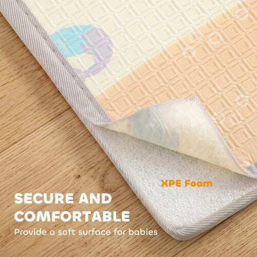 AIYAPLAY Foldable Reversible Baby Play Mat 180 x 150 cm, Animals & Forest
