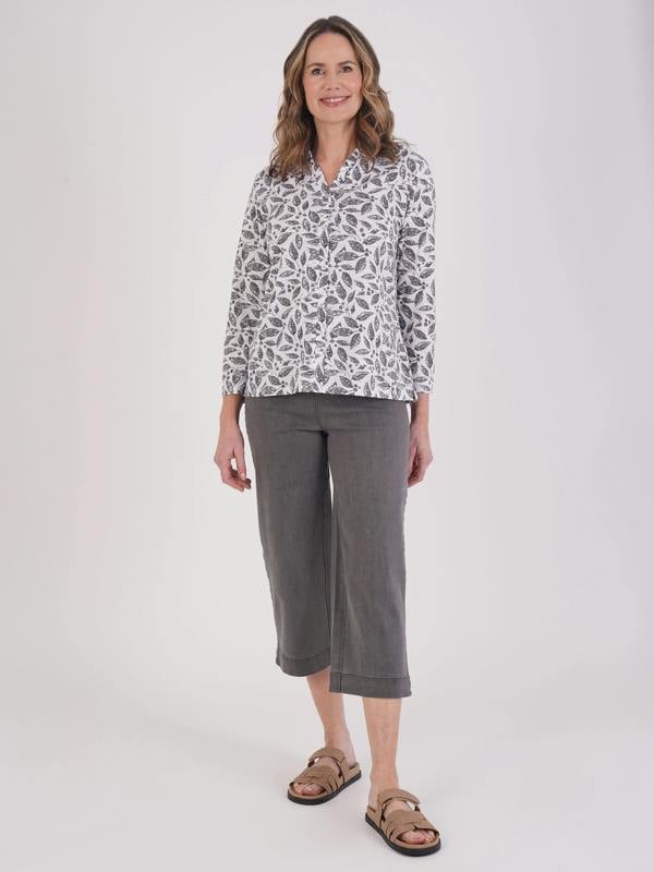 TIGI Etched Leaf Mock Shirt