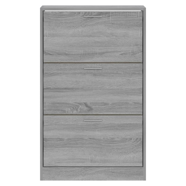 Berkfield Shoe Cabinet Grey Sonoma 63x24x103 cm Engineered Wood