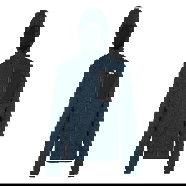 Regatta Mens Newhill Marl Full Zip Fleece Jacket - Moonlight Denim