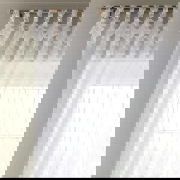 Luxury Living Linen Look Voile Tab Top Curtain Pair