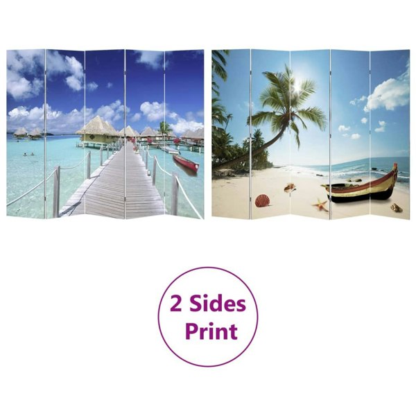 Berkfield Folding Room Divider 200x170 cm Beach