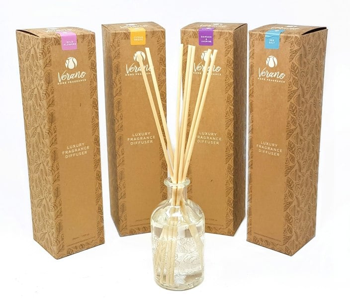 Verano Spanish Ceramics Home Fragrance - Gift Boxed Diffuser 210ml - Set of 4 Mixed