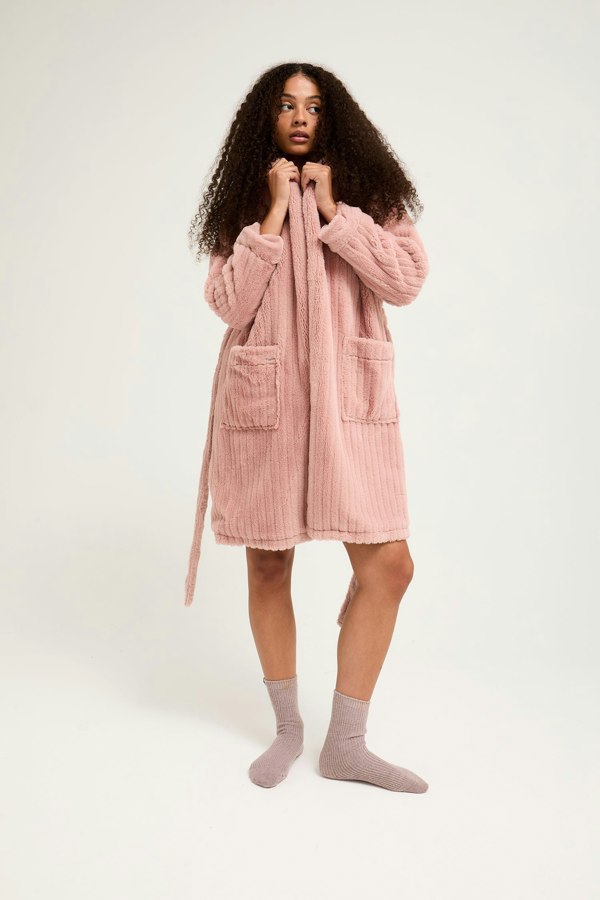 Cloud Dressing Gown in Dusky Pink - Wholesale - Robes