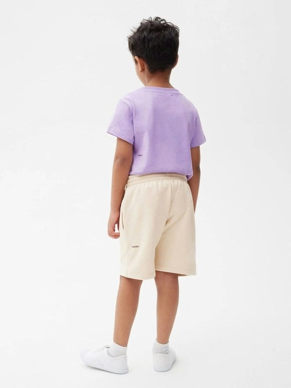 PANGAIA Kids 365 Midweight Long Shorts in Beige
