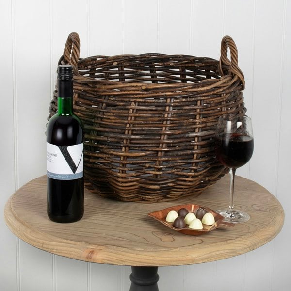 Virginia Hayward Round Croco Log Basket