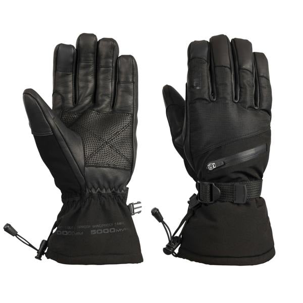 Trespass Unisex Adult Edonia DLX Leather Ski Gloves - Black - 
