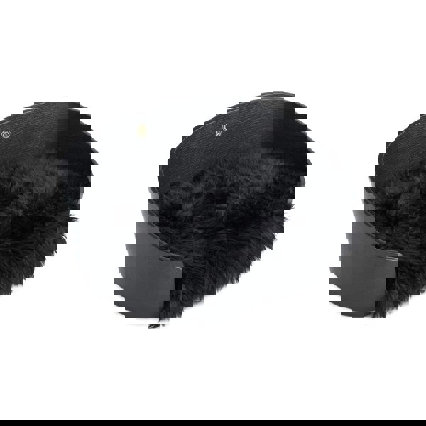 Pet Bed Black Oak/Black Sheepskin