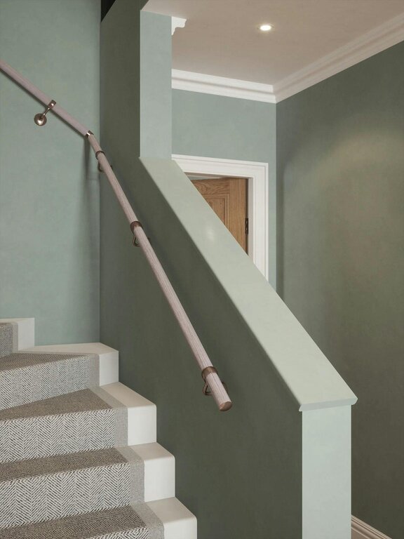 Handrails Direct Pattingham Grey Wood Single Winder Handrail