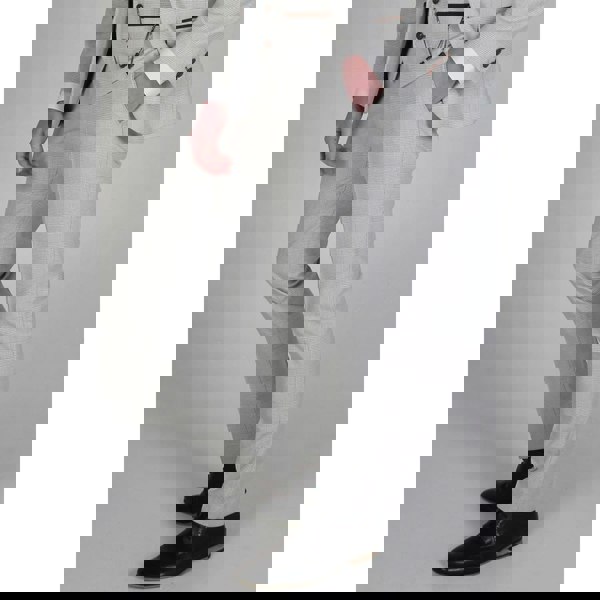 Paul Andrew Mark - Men's Beige Check Trouser