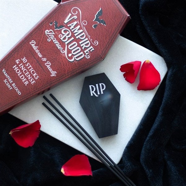 Serano Set of 18 Vampire Blood Incense Stick Packs with Coffin Holder