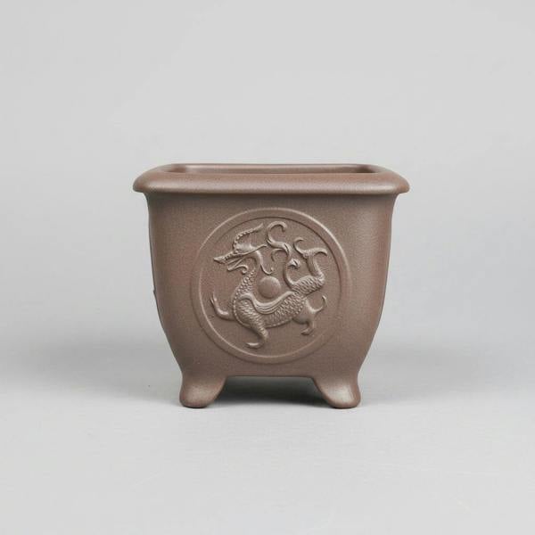 Yorkshire Bonsai Premium Yixing Bonsai Pot | Unglazed Square Deep Pot | 12cm x 12cm x 10cm