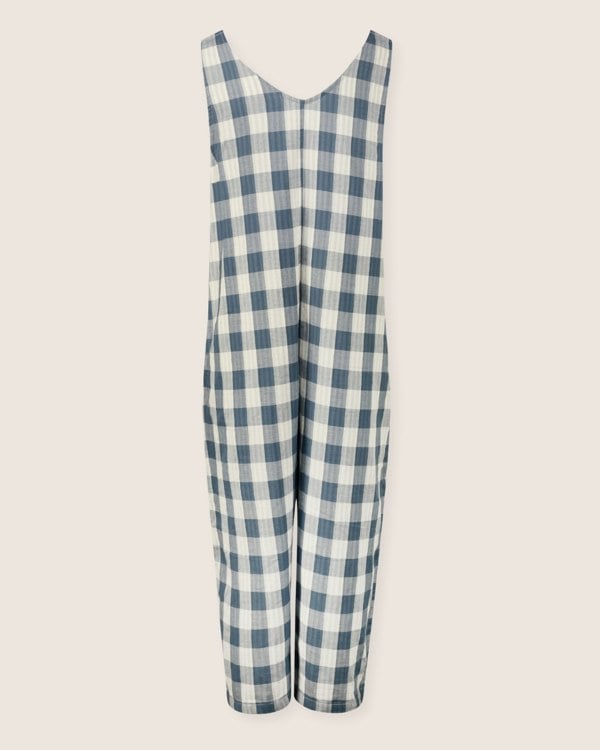 Grace Multicolour Marine Check Print Reversible Wide Leg Jumpsuit - image 4