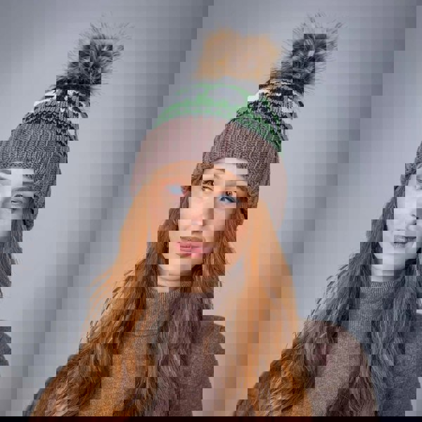 Aran Traditions Aran Knitted Pom Pom Sheep Beanie