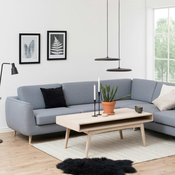 Furniture To Go Marte Coffee Table with Open Shelf in White Oak
