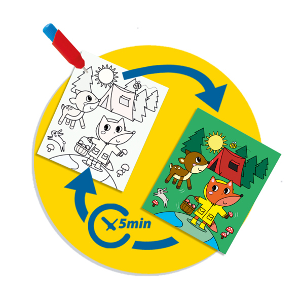 SES Creative Colouring with water book with water brush - Travel