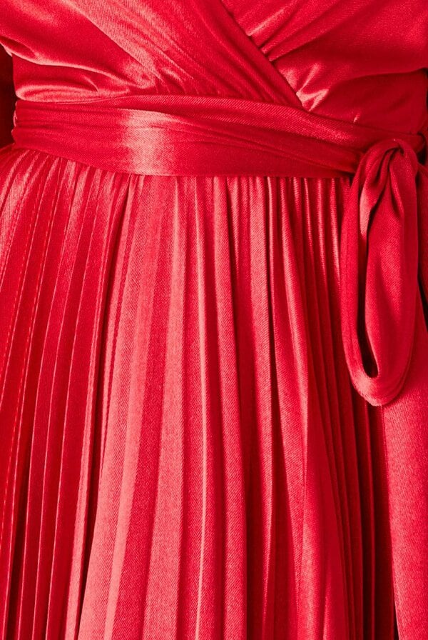 Goddiva Long Sleeve A-Line Midi Frankenstein's Bride-Inspired Halloween Costume - Red by Goddiva