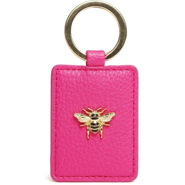 Alice Wheeler Vegan Leather Gold Bee Keyring Bag Charm