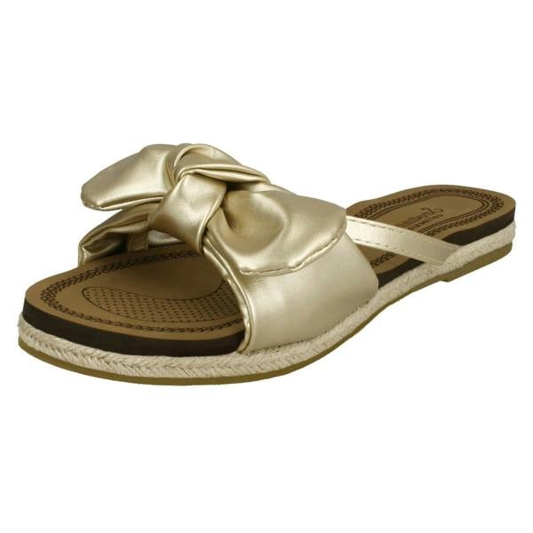 Savannah Ladies Savannah Flat Rope Edged Mules
