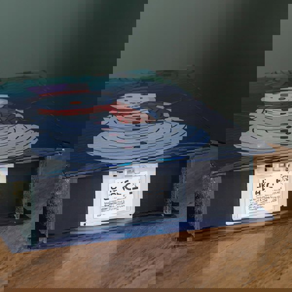 Samuel Alexander 28cm Battery Operated Light up Double Sided Stained Glass Snowman Decoration with LEDs