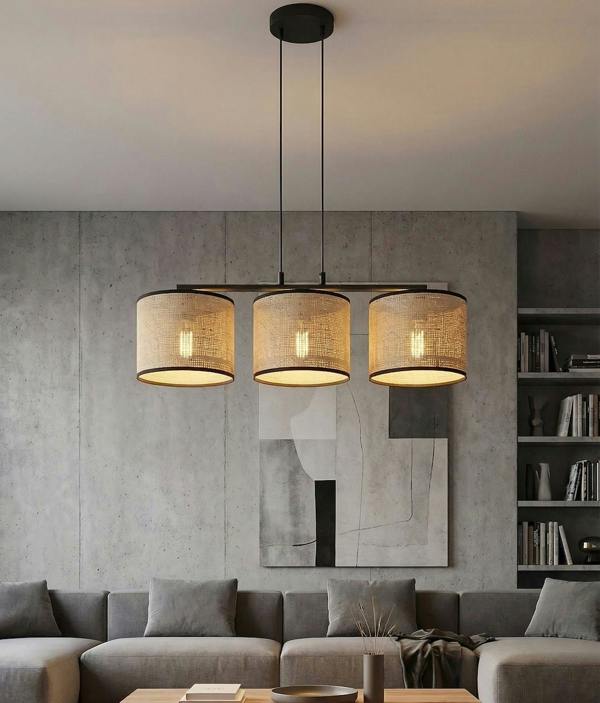 Emibig ECO Pendant Lamp 3 x E27 Black / Rattan