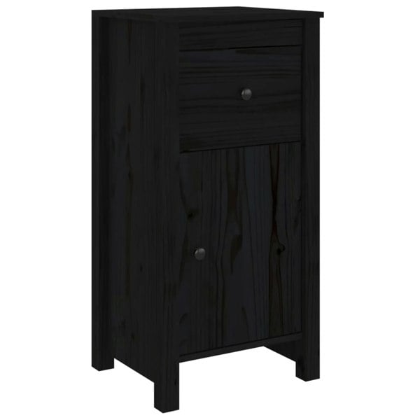 Berkfield Sideboards 2 pcs Black 40x35x80 cm Solid Wood Pine