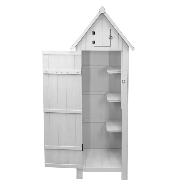 Monstershop Wooden Garden Shed – White