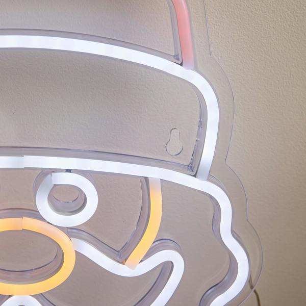 Samuel Alexander 35cm Santa Neon-Style Light Up Christmas Decoration with USB Power Cable