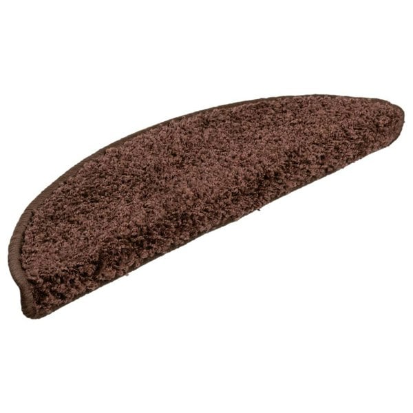 Berkfield Stair Mats 10 pcs 56x17x3 cm Brown