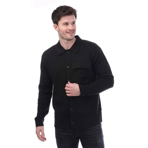 Boss Mens Relaxed Fit Overshirt - Black