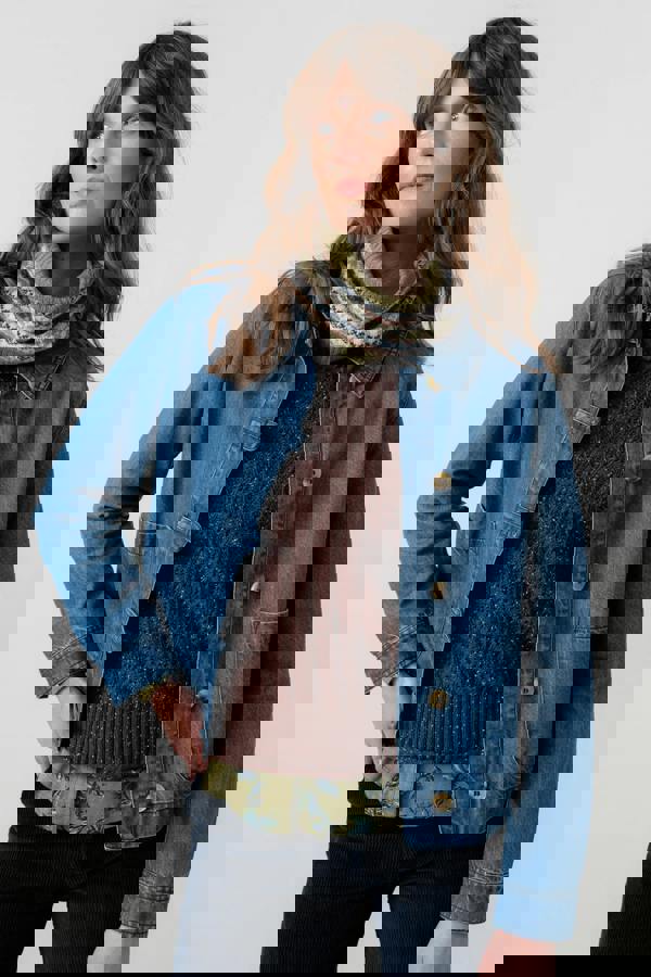 Lily & Me Fair Isle Knitted Snood Green