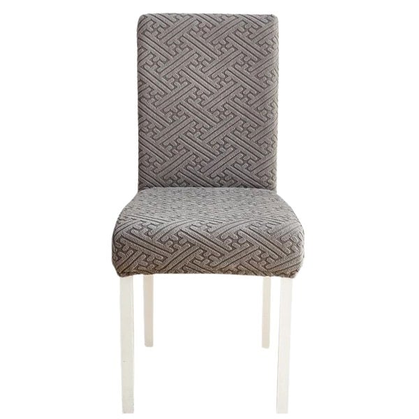 Anyseat Chair Cover Dark Grey Puzzle Design with Anti-Dirt and Elastic Material for Dining Room Kitchen Wedding Hotel Banquet Restaurant