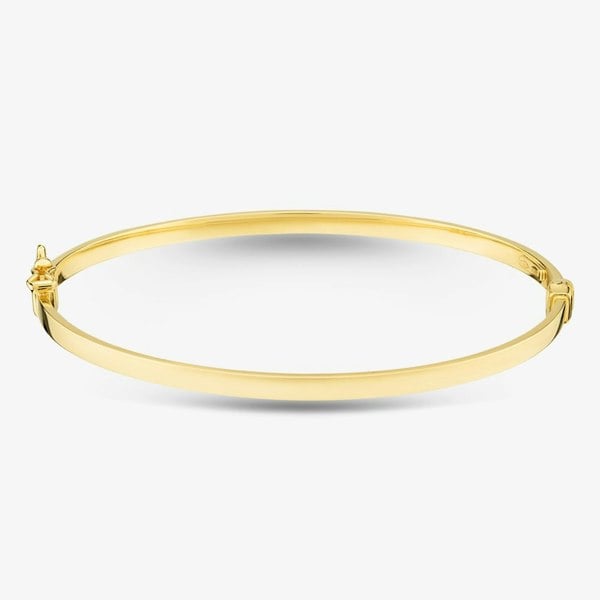 T. H. Baker 9ct Gold 3mm Rectangular Tube Bangle 1.31.2111