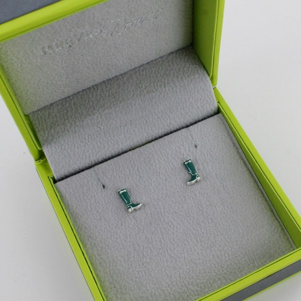 Sterling Silver & Enamel Welly Studs - Reeves & Reeves