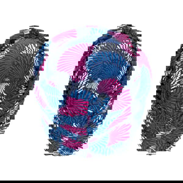 Blue and pink patterned infinity scarf in Fashy Vario soft fabric cap