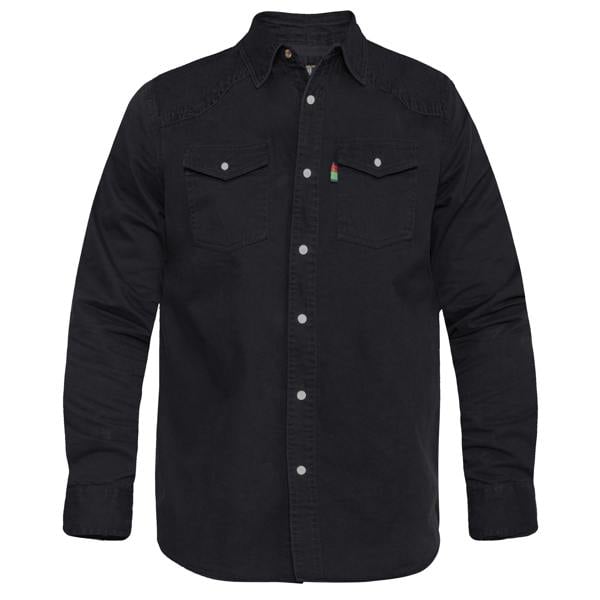 Duke Mens D555 Western Denim Shirt - Black - 