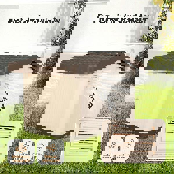 Skylos Plastic Dog House Pet Kennel Shelter for Small Medium Dogs Indoor Outdoor