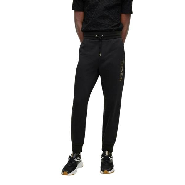 Boss Mens Lamont Vertical Logo Slim Joggers - Black - 