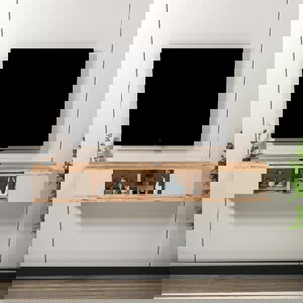 Destina Home Floating TV Stand with Shelves and Cabinets Colin